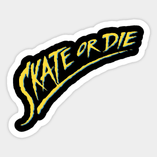 Skate or Die 8 Bit Game Sticker